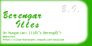 berengar illes business card
